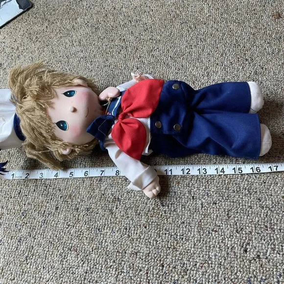 Vintage Precious Moments Timmy 1986 Sailor Doll Applause 4580 Heart Pendant - Picture 2 of 9
